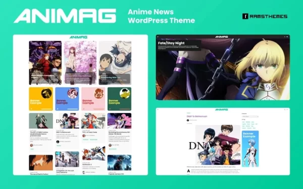 ANIMAG Anime News WordPress Theme 1.0.9 GPL Theme