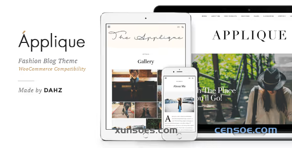 APPLIQUE FASHION BLOG THEME 1.6.4 GPL Theme
