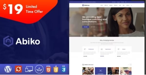 Abiko Business Consulting WordPress Theme 2.2 GPL Theme
