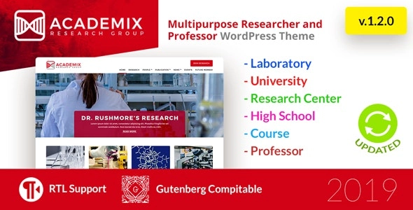 Academix Multipurpose WordPress Theme 1.2.1 GPL Theme