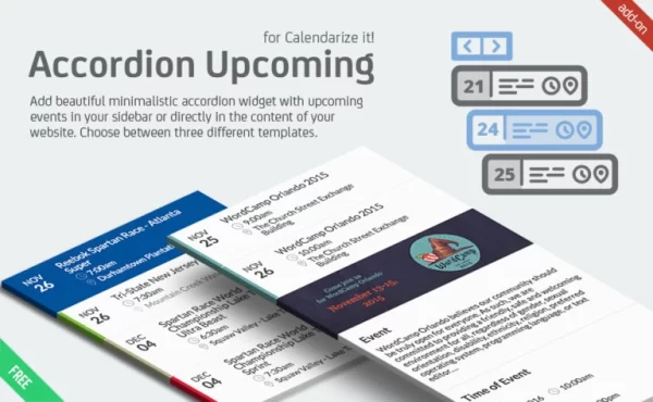 Accordion Upcoming Events for Calendarize it! 1.3.1.84750 GPL Plugins