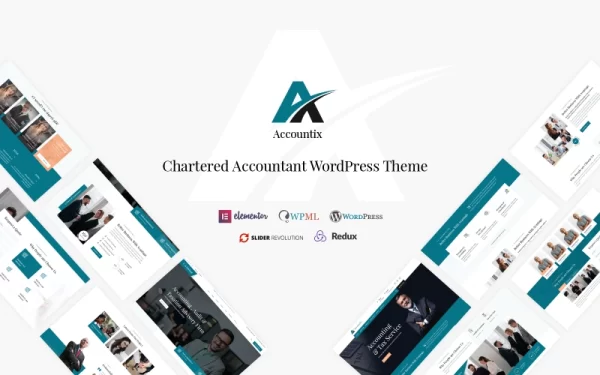 Accountix- Chartered Accountant WordPress Theme 1.0.1 GPL Theme