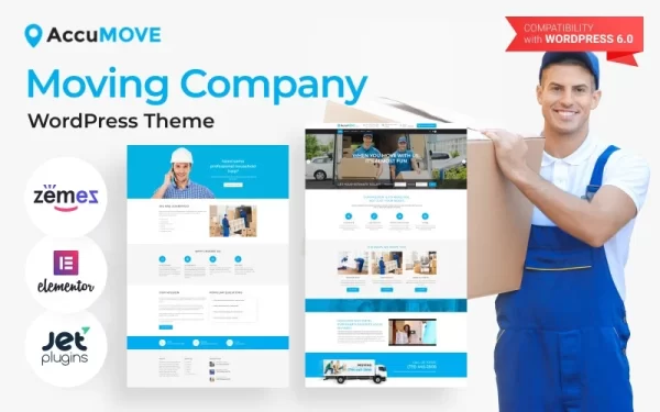 Accumove Moving Company WordPress Theme 2.0.1 GPL Theme