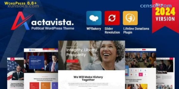 Actavista  – A Responsive Political WordPress Theme For Politicians and Political Organizations 4.6 GPL Theme