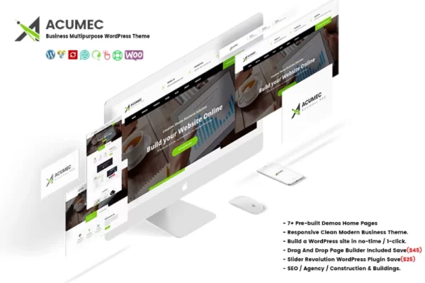 Acumec Business Multipurpose WordPress Theme 1.5 GPL Theme