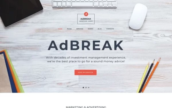 AdBreak Advertising Company WordPress Theme 1.0.0 GPL Theme