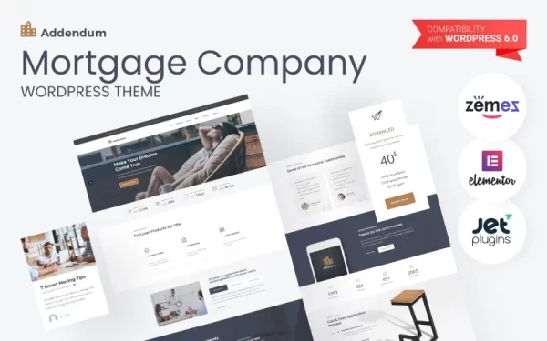 Addendum Mortgage Company WordPress Theme 1.0.1 GPL Theme
