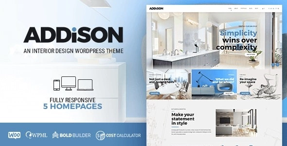 Addison Architecture Interior Design 1.4.2 GPL Theme