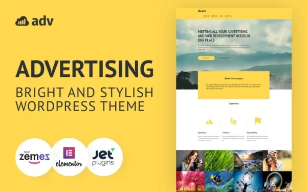Adv Bright And Stylish WordPress Advertising Theme WordPress Theme 1.0.1 GPL Theme