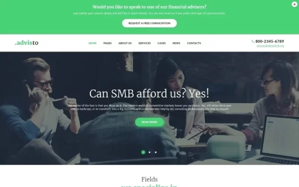 Advisto Financial Advisor Consultancy WordPress Theme 1.0.0 GPL Theme