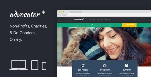 Advocator: Nonprofit Charity Responsive WordPress Theme 2.5.1 GPL Theme