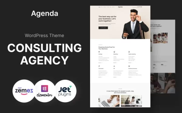 Agenda Consulting Agency WordPress Theme 1.0.1 GPL Theme