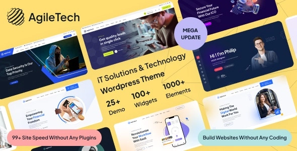 Agiletech IT Solutions Technology Multi-Purpose Elementor WordPress Theme 1.0.6 GPL Theme
