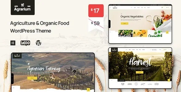 Agrarium | Agriculture Organic Food WordPress Theme 1.0.0 GPL Theme