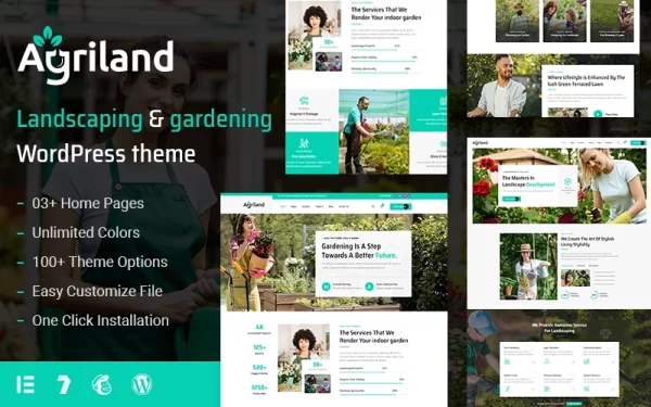 Agriland Agriculture and Garden WordPress Theme 1.1 GPL Theme