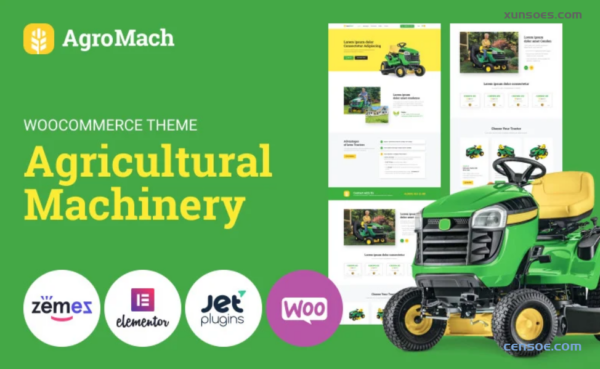 AgroMach Agricultural Machinery with the Online Store WooCommerce Theme 1.0.0 GPL Theme