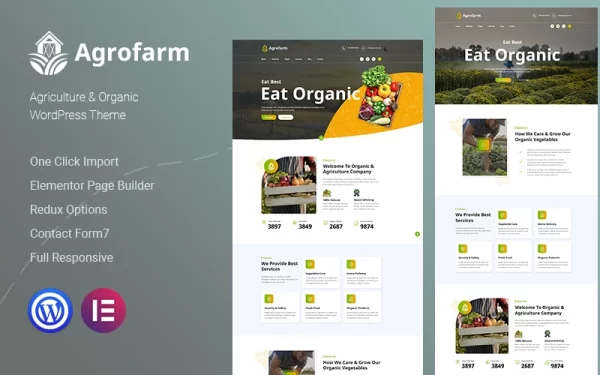 Agrofarm – Agriculture Organic WordPress Theme 1.0.0 GPL Theme