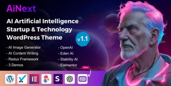 AiNext AI Agency Startup WordPress Theme 1.1 GPL Theme
