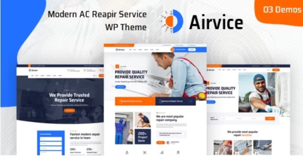 Airvice  – AC Repair Services WordPress Theme 1.1.2 GPL Theme