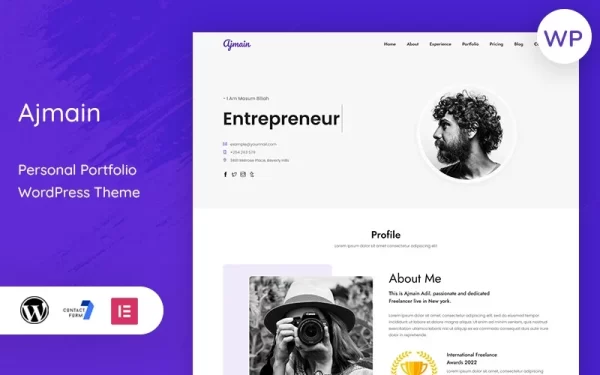 Ajmain – Portfolio Landing Page WordPress Theme 1.0.0 GPL Theme