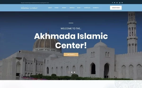 Akhmada Islamic Center WordPress theme WordPress Theme 1.0.0 GPL Theme