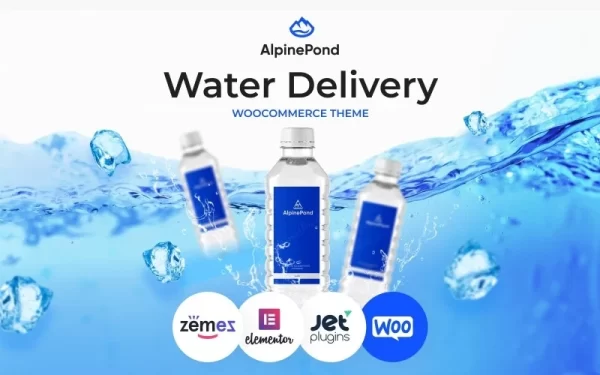 AlpinePond WordPress Bottled Water Website Template WordPress Theme 1.0.0 GPL Theme