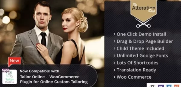 Alteration Shop WordPress WooCommerce Theme for Tailors 1.5 GPL Theme