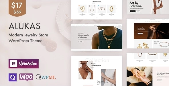 Alukas Modern Jewelry Store WordPress Theme 2.0 GPL Theme