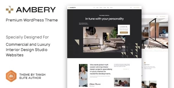 Ambery Interior Design WordPress Theme 1.0.1 GPL Theme