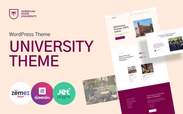 American State University University WordPress Theme 1.0.1 GPL Theme