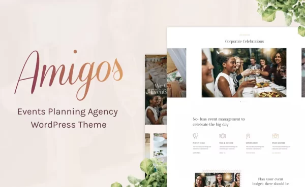 Amigos Party Celebration Event Agency 1.1.0 GPL Theme