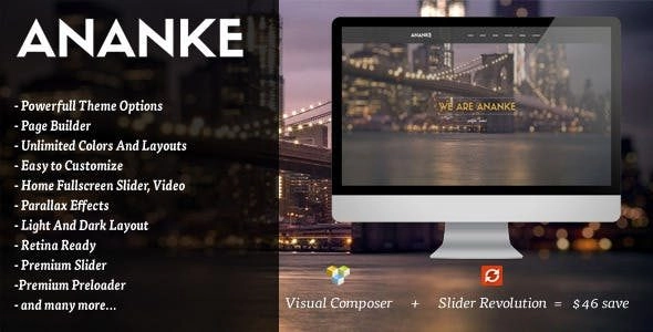 Ananke One Page Parallax WordPress Theme 3.9.9 GPL Theme