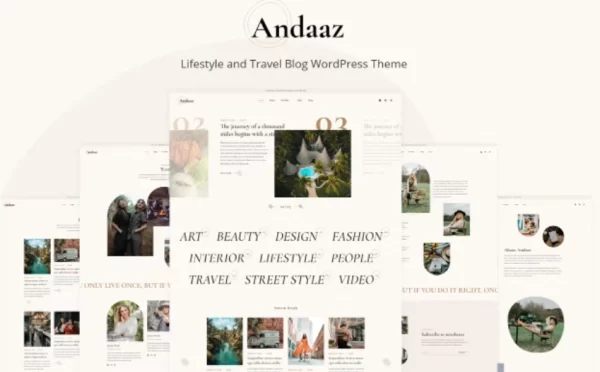 Andaaz Lifestyle and Travel Blog WordPress Theme 1.0.1 GPL Theme