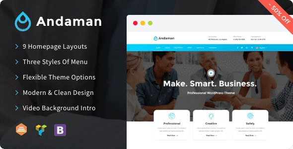 Andaman Creative Business WordPress Theme 1.1.1 GPL Theme