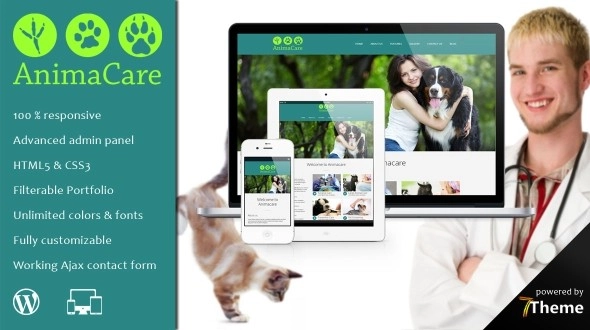 Animacare – a Veterinarian WordPress Theme 1.11 GPL Theme
