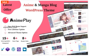 Anime Manga And Blog Magazine WordPress Theme 1.0.1 GPL Theme