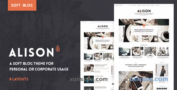 Anne Alison Soft Personal Blog Theme 1.2.0 GPL Theme