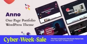 Anno One Page Portfolio WordPress Theme 1.0.5 GPL Theme