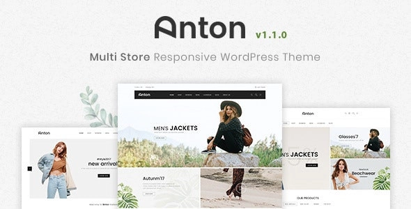 Anton Multi Store Responsive WordPress Theme 1.1.0 GPL Theme