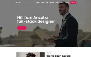 Anzal Personal Portfolio WordPress Theme 1.0.0 GPL Theme