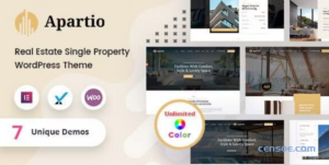 Apartio Single Property WordPress Theme + RTL 2.3 GPL Theme