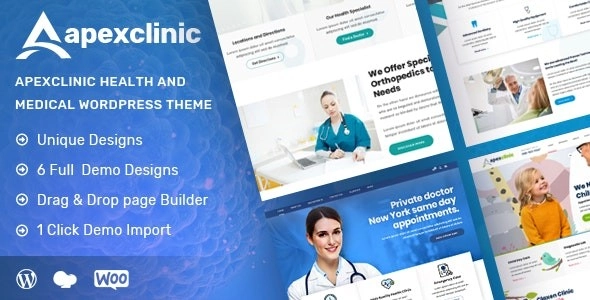 ApexClinic Health Clinic Theme 1.3.3 GPL Theme