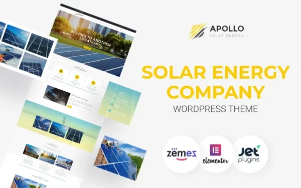 Apollo Solar Energy Company Responsive WordPress Theme 1.0.0 GPL Theme