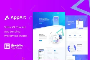 AppArt Creative WordPress Theme For Apps Saas 2.8 GPL Theme
