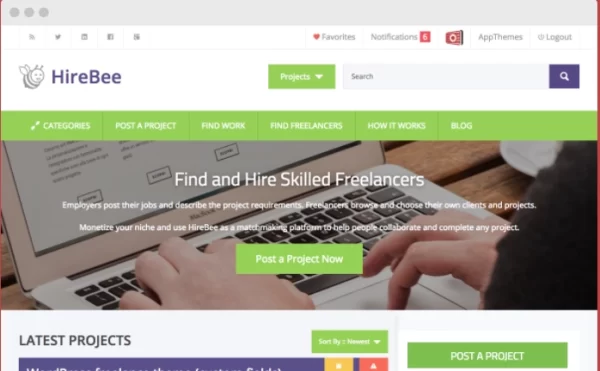 AppThemes Hirebee 1.4.10 GPL Theme