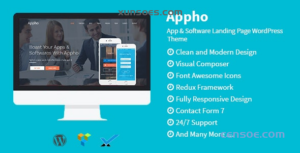 Appho App Software Landing Page WordPress Theme 1.1 GPL Theme