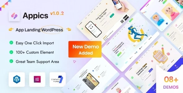 Appics app landing page 1.0.2 GPL Theme