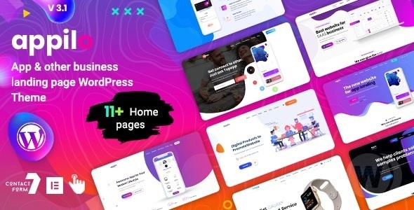 Appilo  – App Landing Page WordPress Theme 6.2.1 GPL Theme