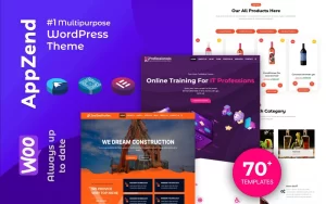 Appzend Multipurpose Business WordPress Themes Free 1.1.6 GPL Theme