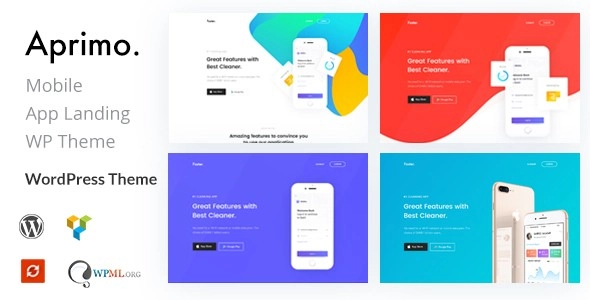 Aprimo Mobile App Landing WordPress Theme 1.5 GPL Theme